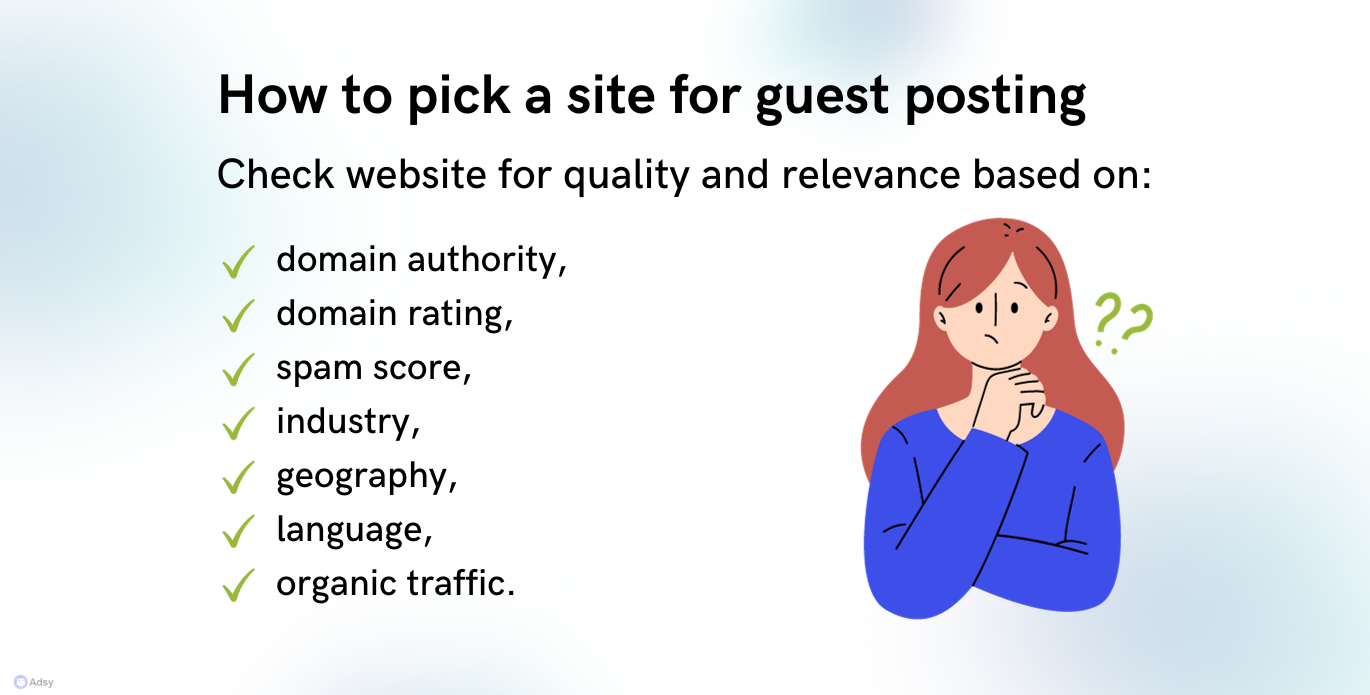 what qualities should a guest posting site have?