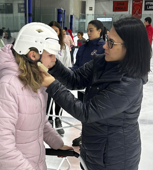 image of student at integrated ice skating