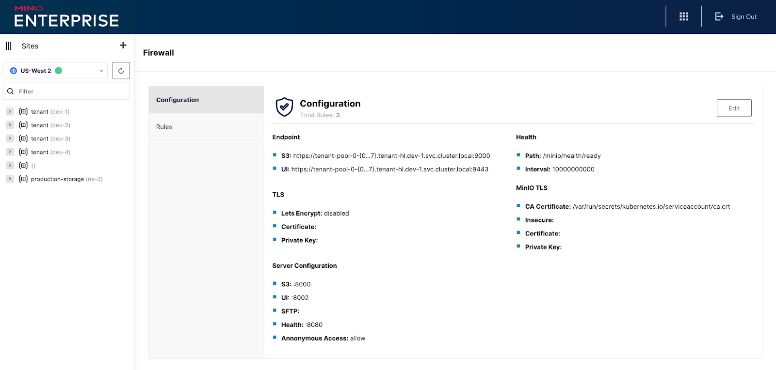 A Firewall Designed for Data: The MinIO Enterprise Object Store Firewall