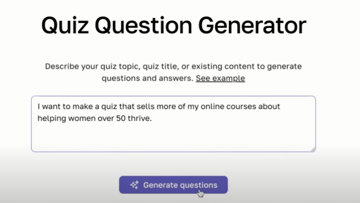 quiz question generator
