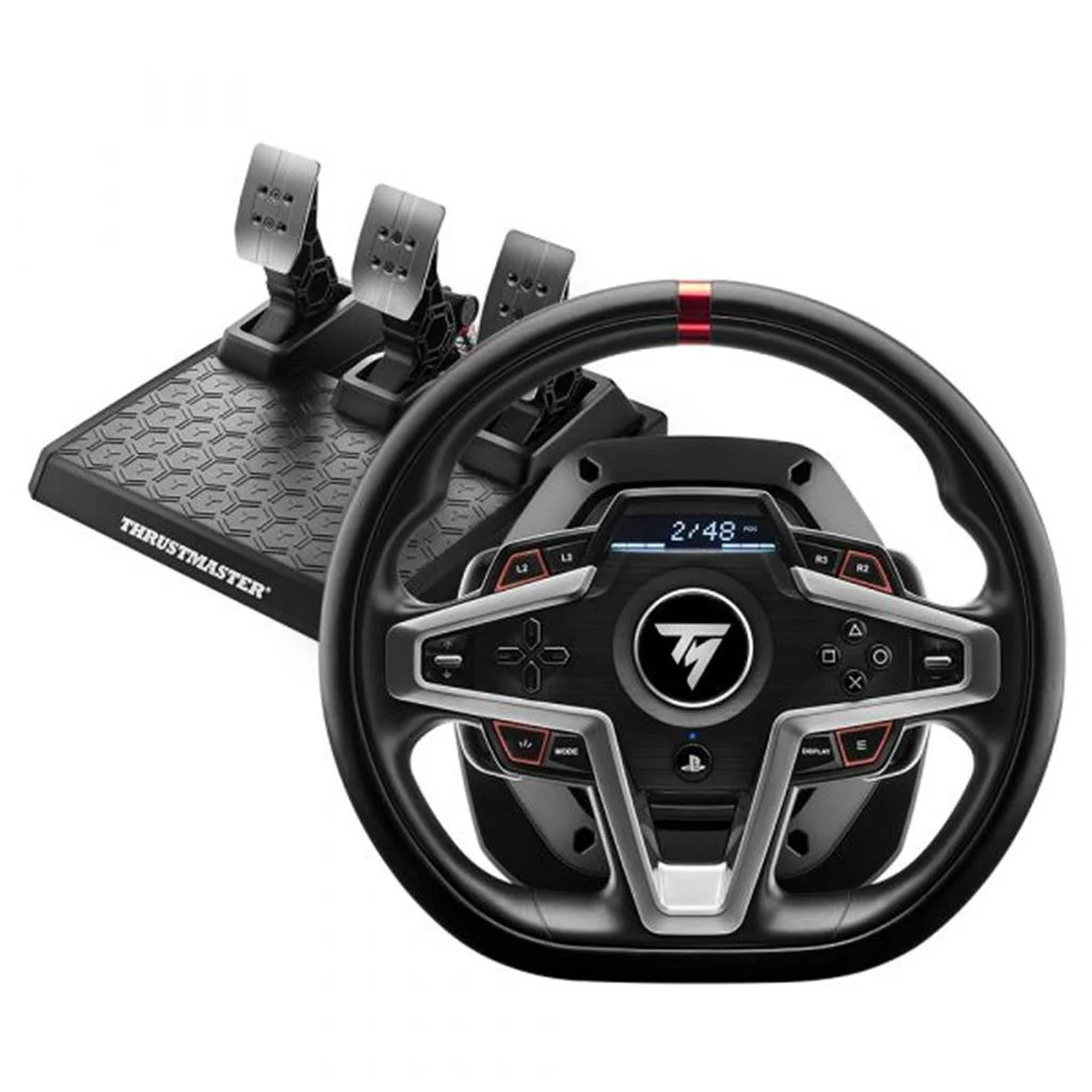 Thrustmaster PC game racing wheel and pedals