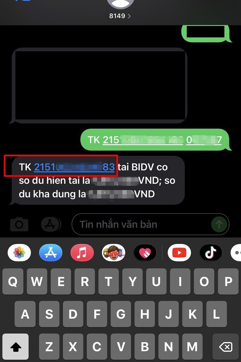 Kiểm tra số dư tài khoản BIDV