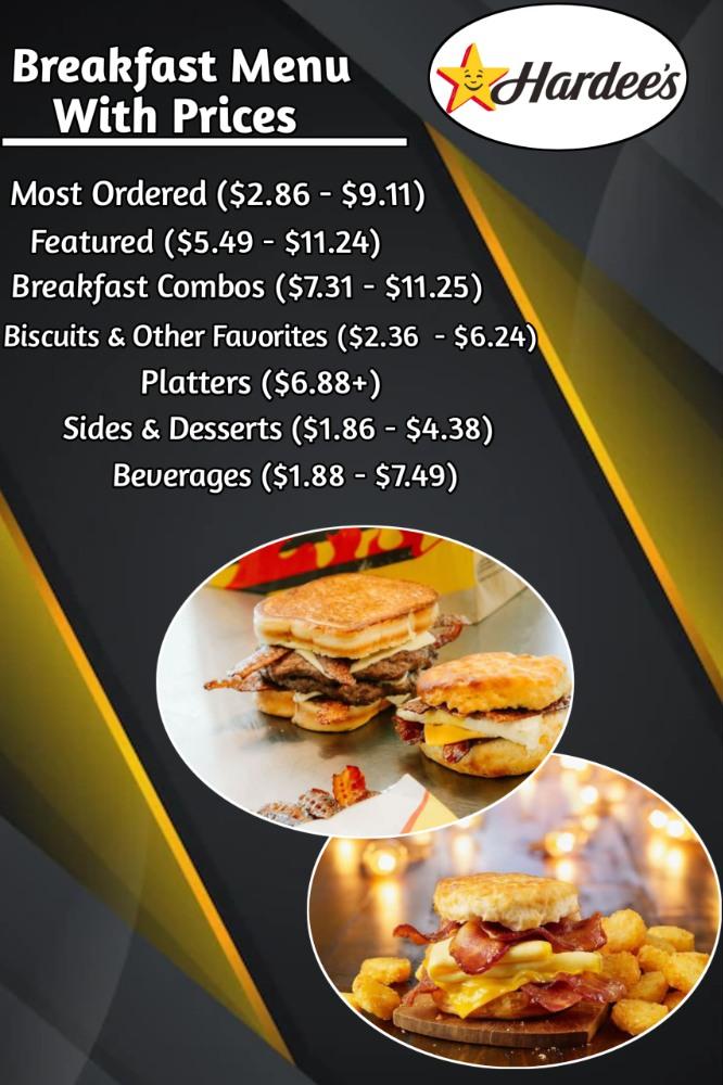 Hardee's Breakfast Menu With Prices
