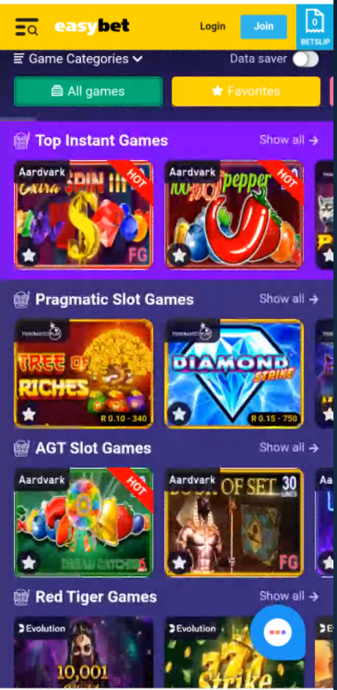 Easybet Casino games
