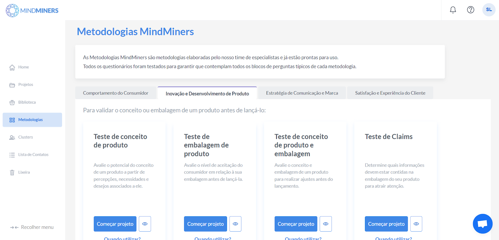 Como criar uma pesquisa de teste de embalagem com a MindMiners