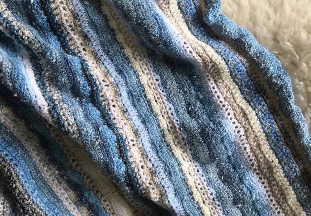 “We make the home a place where we can relax. A relaxed atmosphere.” Blanket by Gaelle Chassery