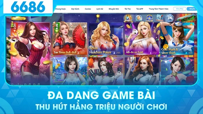 Khám phá kho game giải trí cá cược đa dạng tại 6686vn.casino