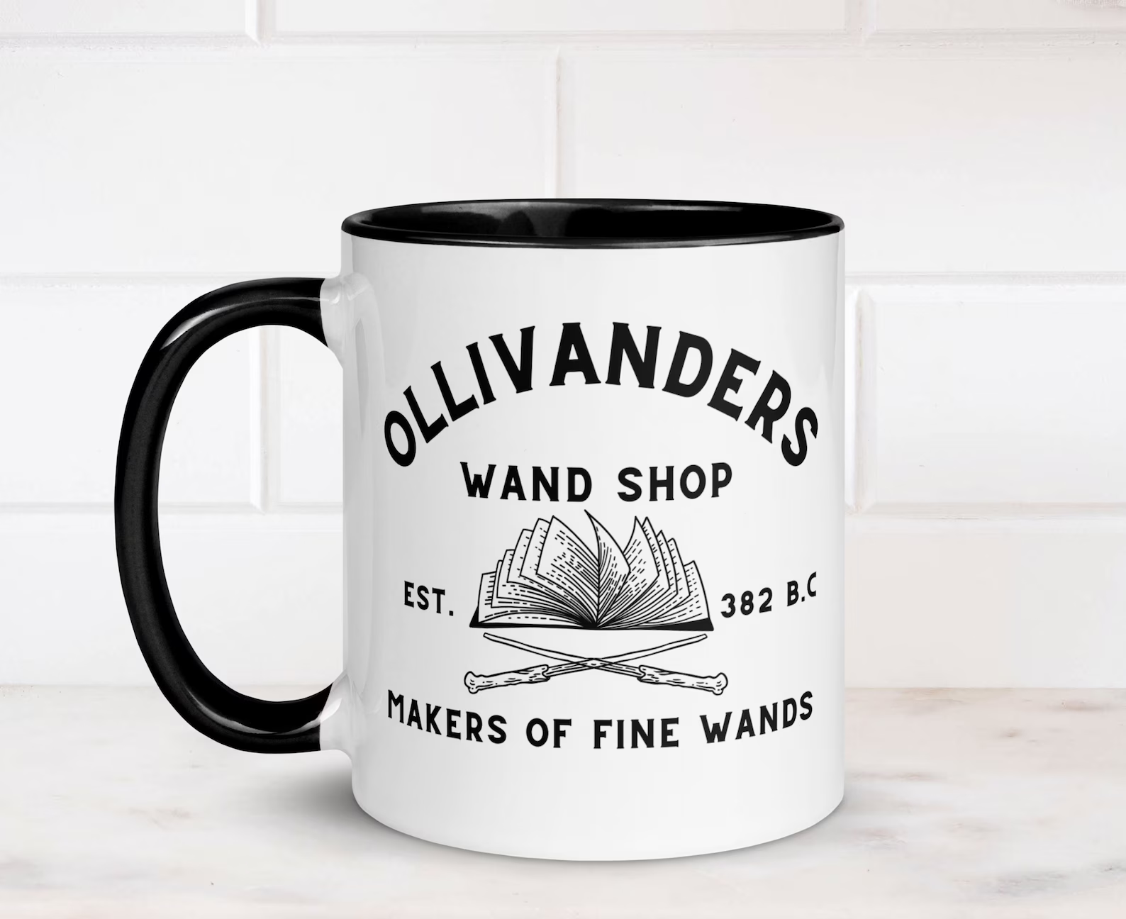 Mug with Ollivander's Wand Shop Crest