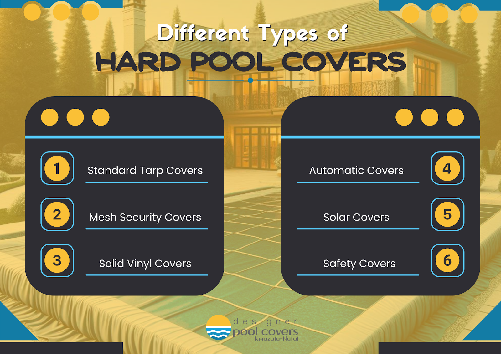 Different types of hard pool covers