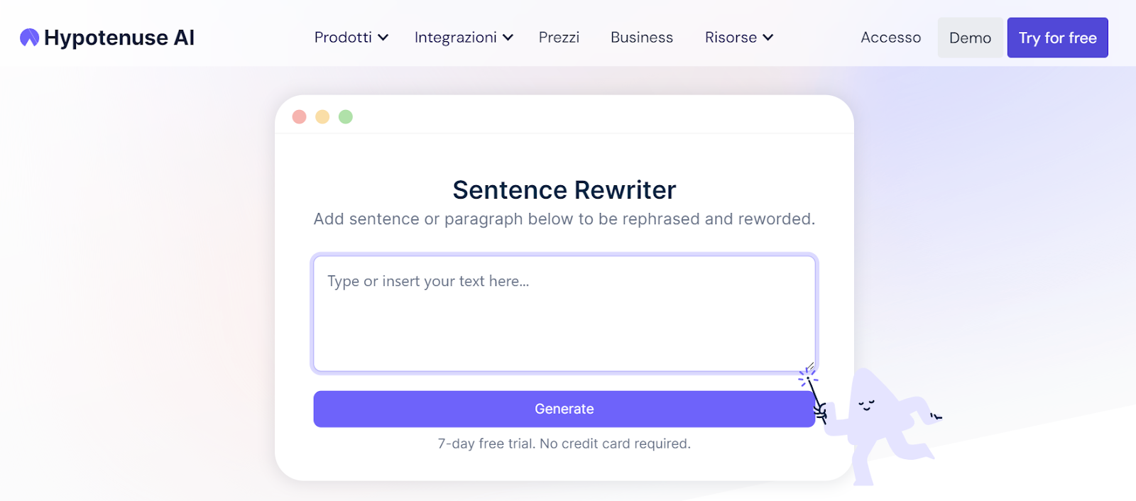 Hypotenuse.ai's Sentence Rewriter