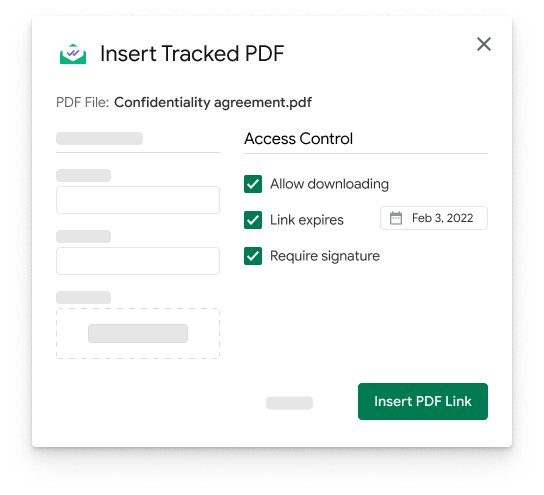 insert tracked pdf popup