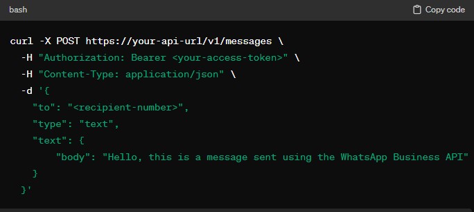 WhatsApp business API