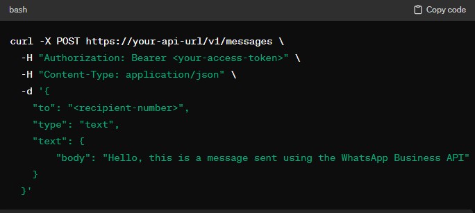 WhatsApp business API