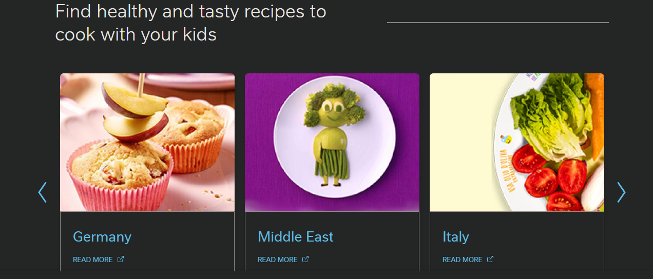 Nestle's digital marketing strategies - Find healthy and tasty recipes to cook with your kids