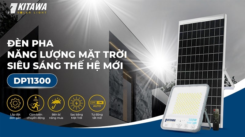 Đèn pha năng lượng mặt trời 300W bọc cầu - DP11300