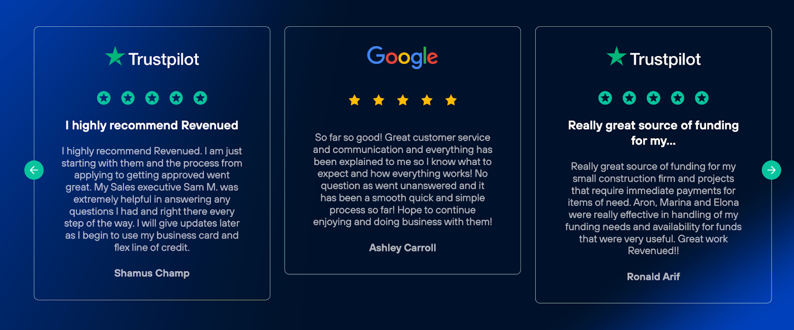 Revenued business card customer service number