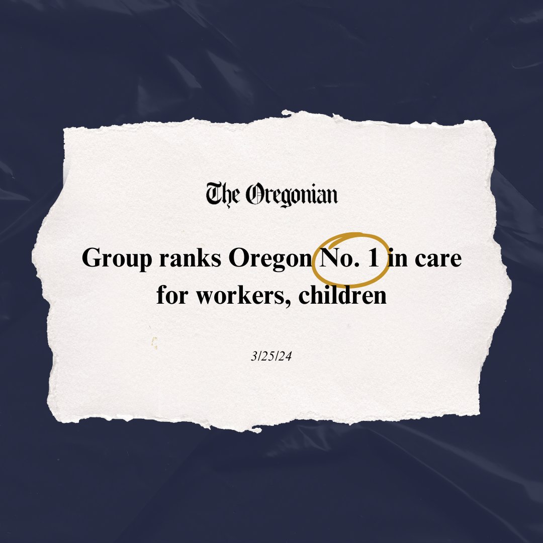 The Oregonian headline that reads: 'Group ranks Oregon No. 1 in care for workers, children'