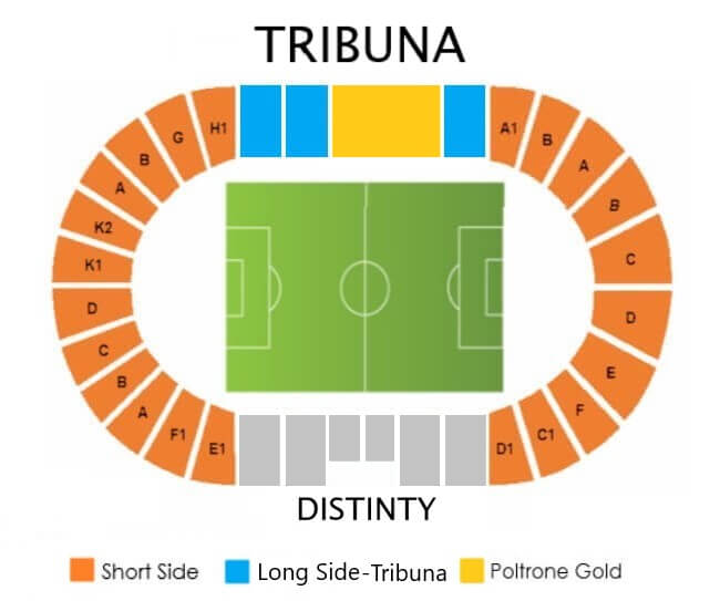 Stadio Renato DallAra Seating Plan