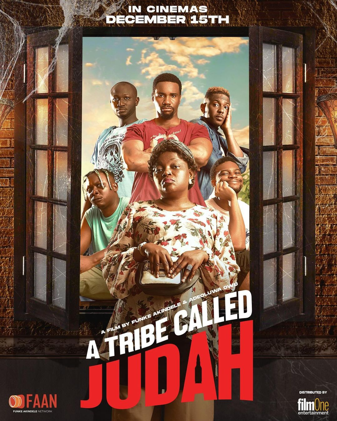 A tribe called Judah poster with Jenifa, Olumide Oworu, abd others in the picture.