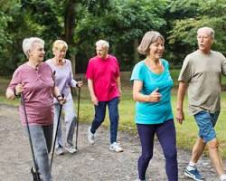 person walking through a support group