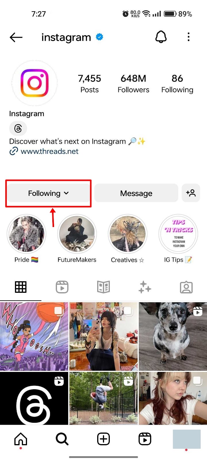 How to mute Instagram notes