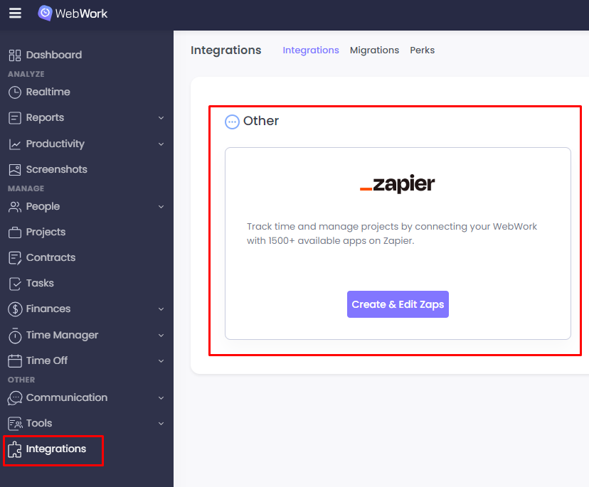 Zapier Integration with WebWork