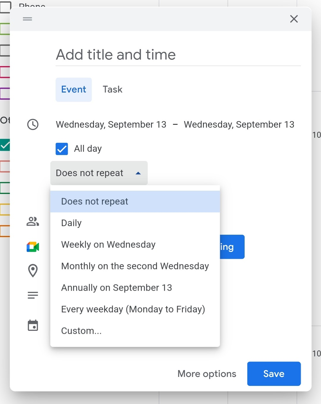 Managing Recurring Tasks for Google Calendar