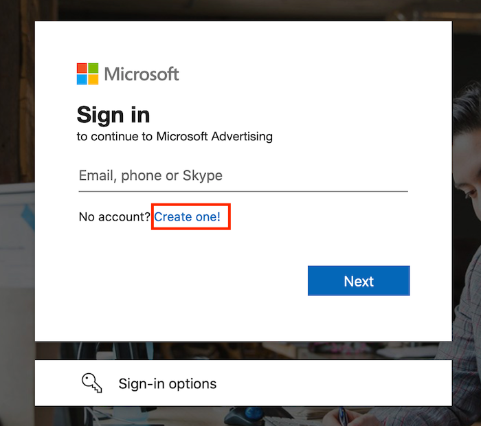 Step 1: Register a Microsoft account