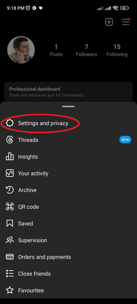 Setting and Privacy on Instagram