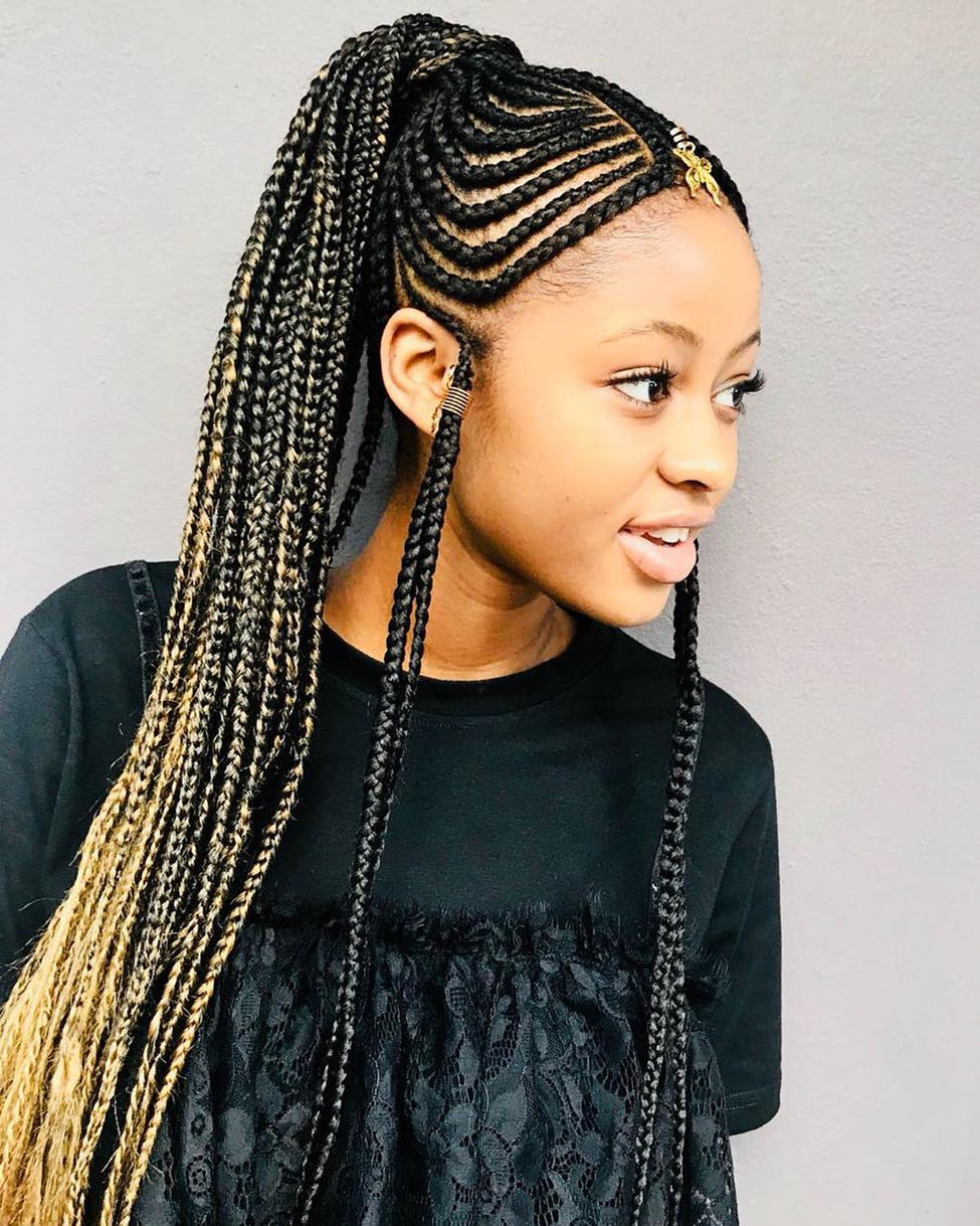 Wrapped Ponytail with In-Front-Of-the-Ear Braids