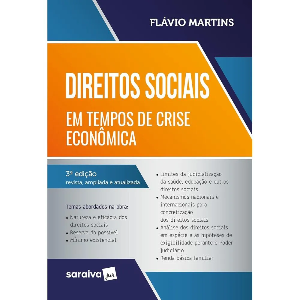 capa livro Direitos Sociais em Tempos de Crise Econômica – 3ª Edição 2024, de Flávio Martins