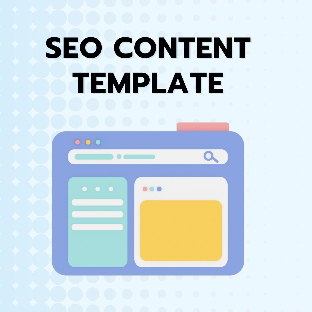Vector illustration of an SEO content template