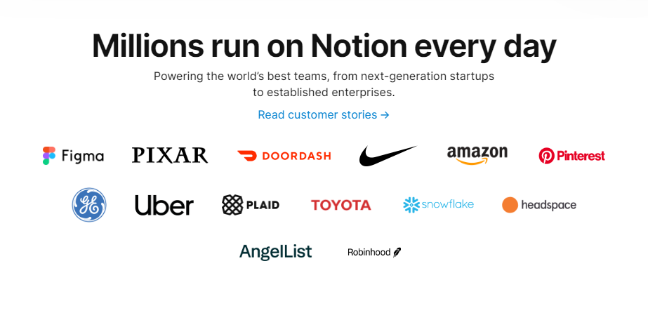 Millions run on Notion every day