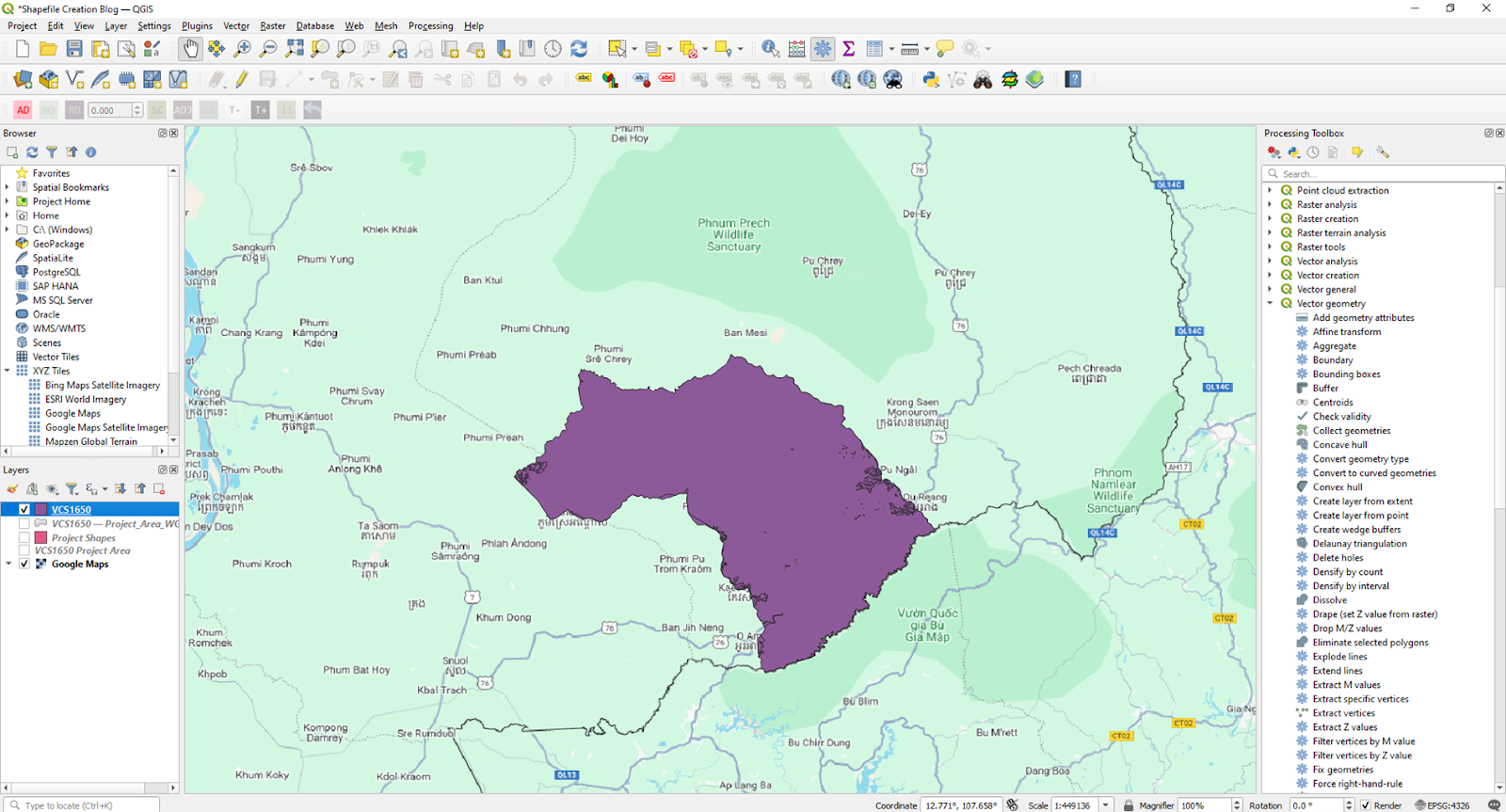 Shapefile Creation for the AlliedOffsets Geo-database