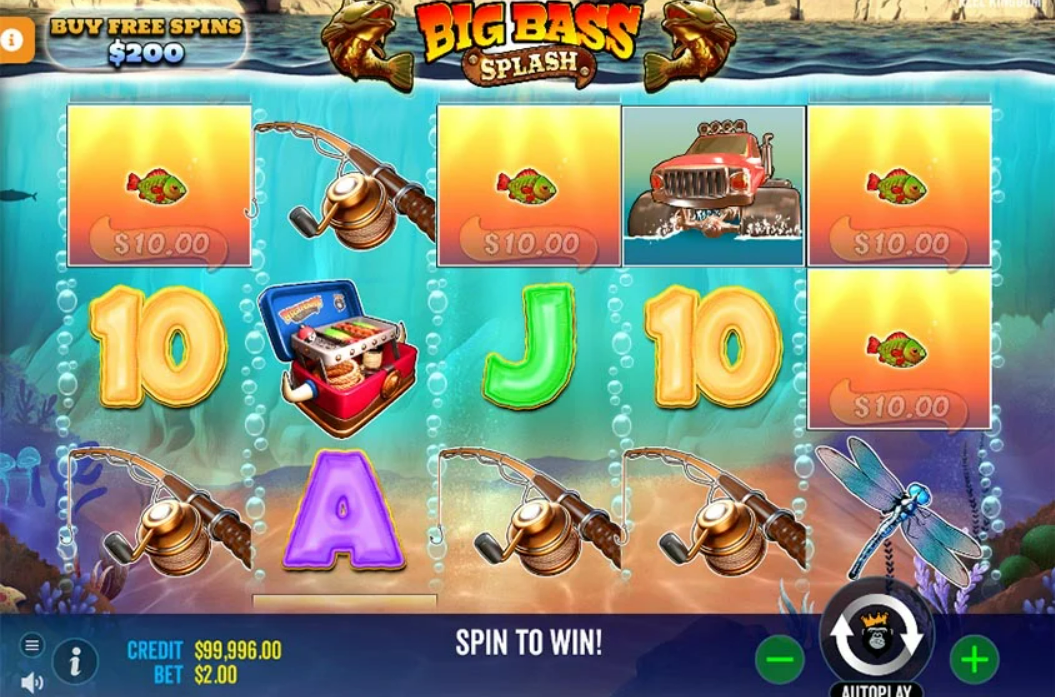 Online spilleautomat Big Bass Splash