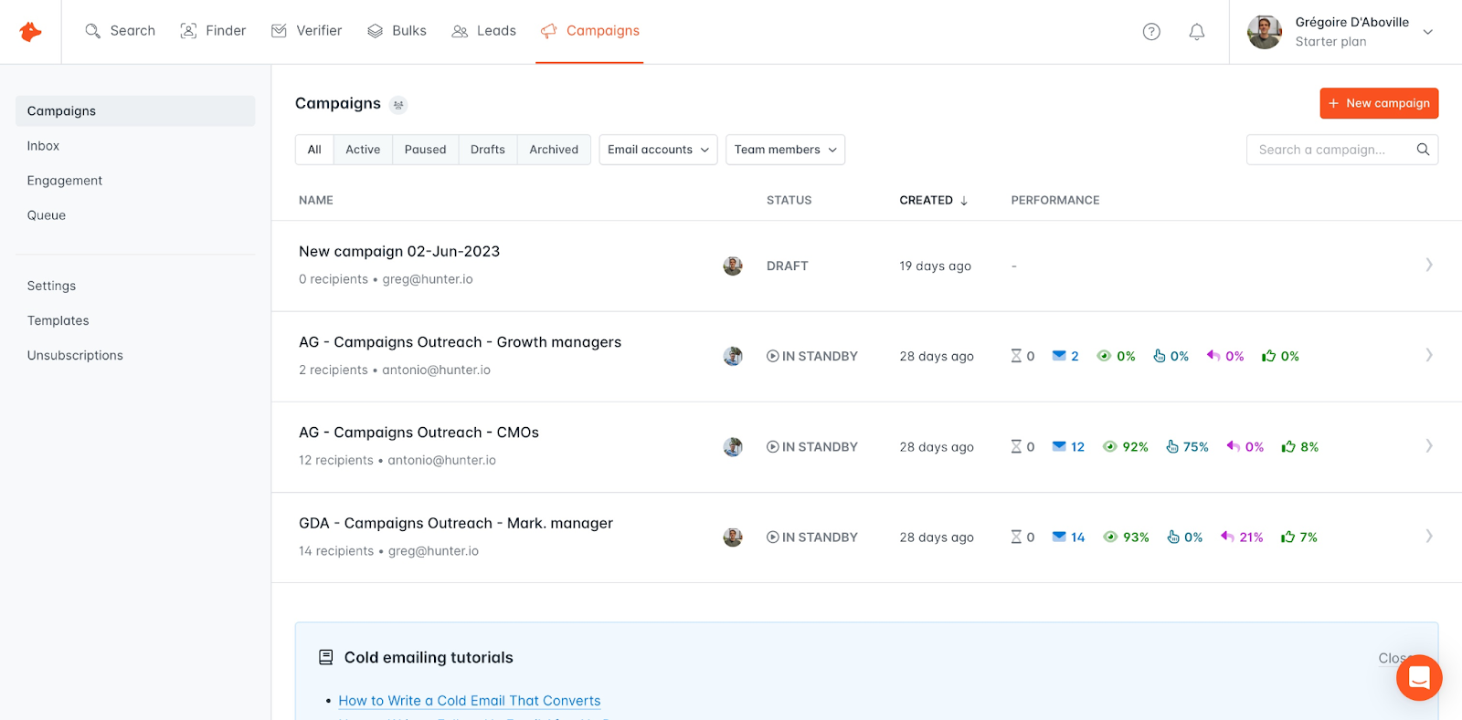 CRM Integration with Hunter IO