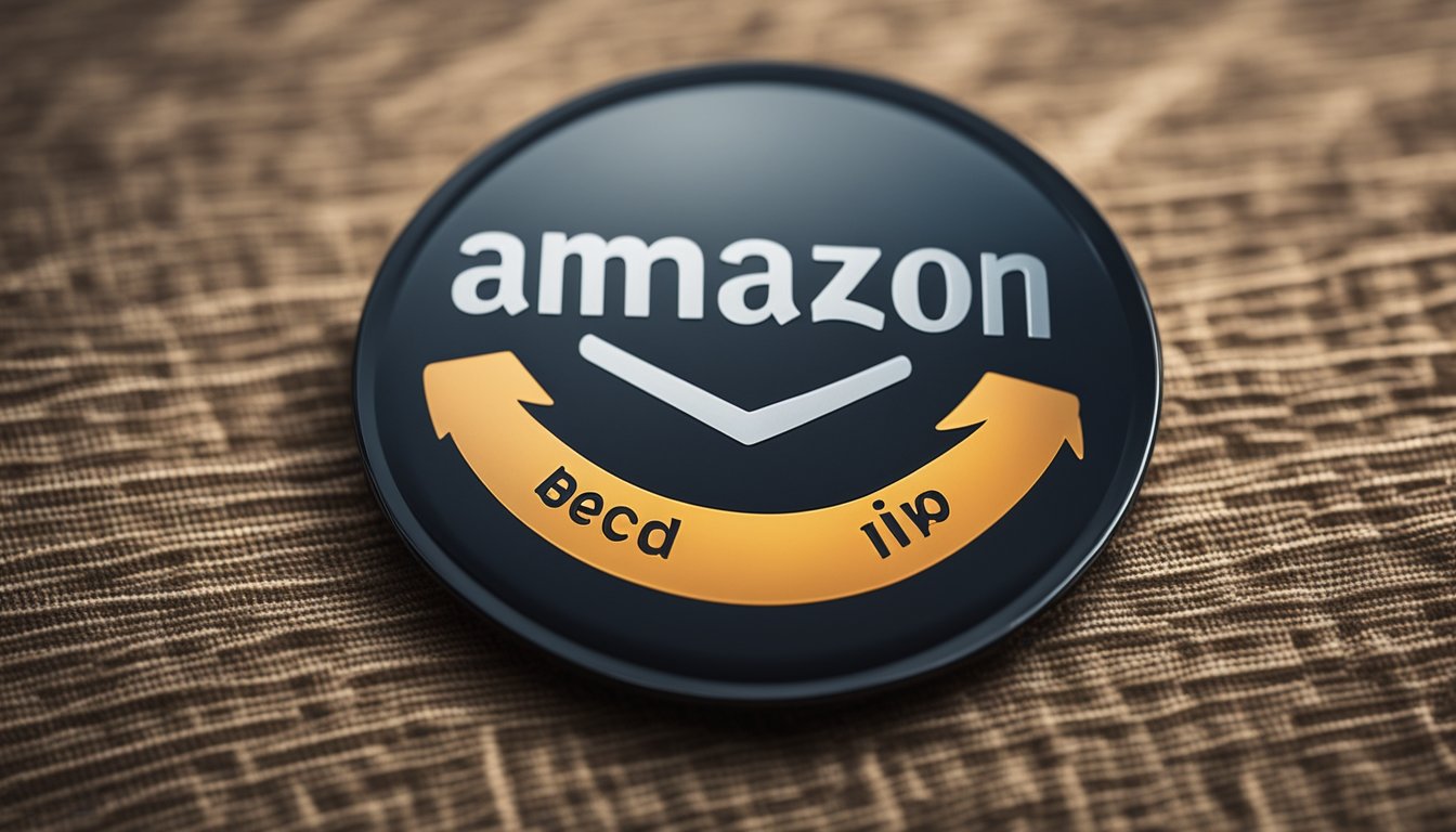 A prominent "Amazon Choice" badge next to a product, overshadowing a smaller "Best Seller" badge