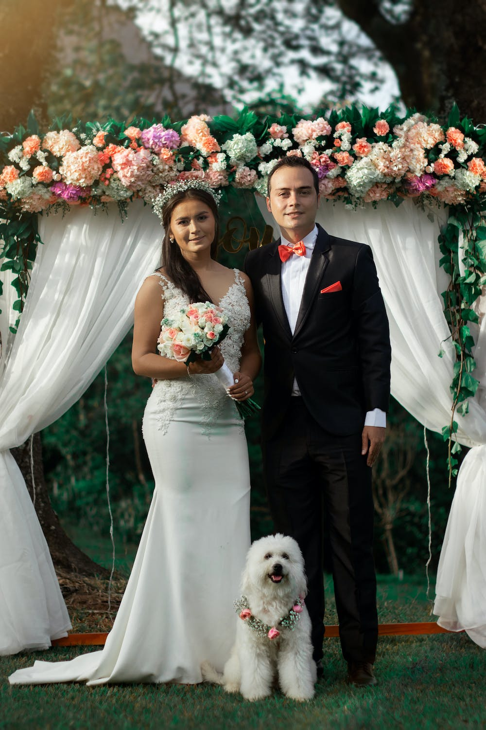 couple with their dog