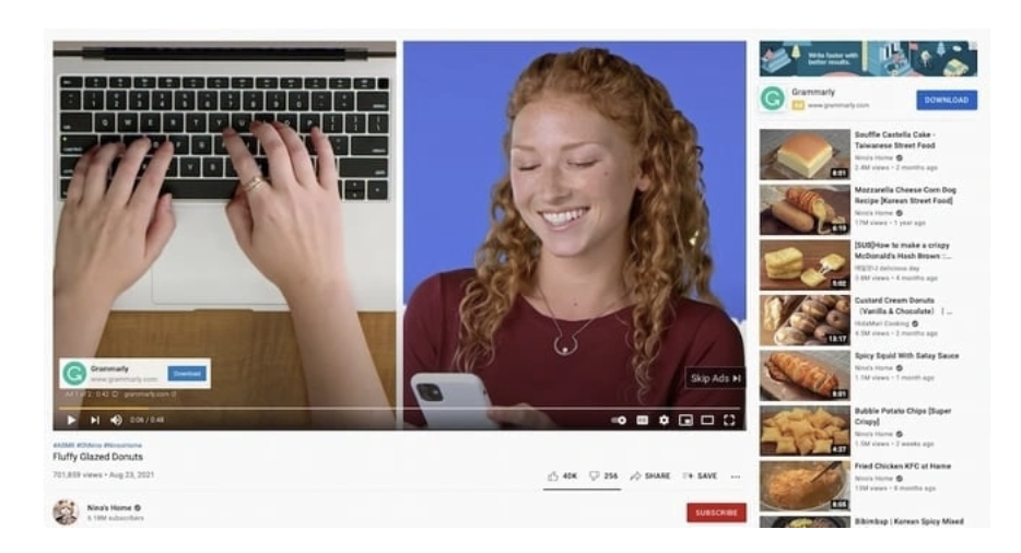 google ad examples, videoads
