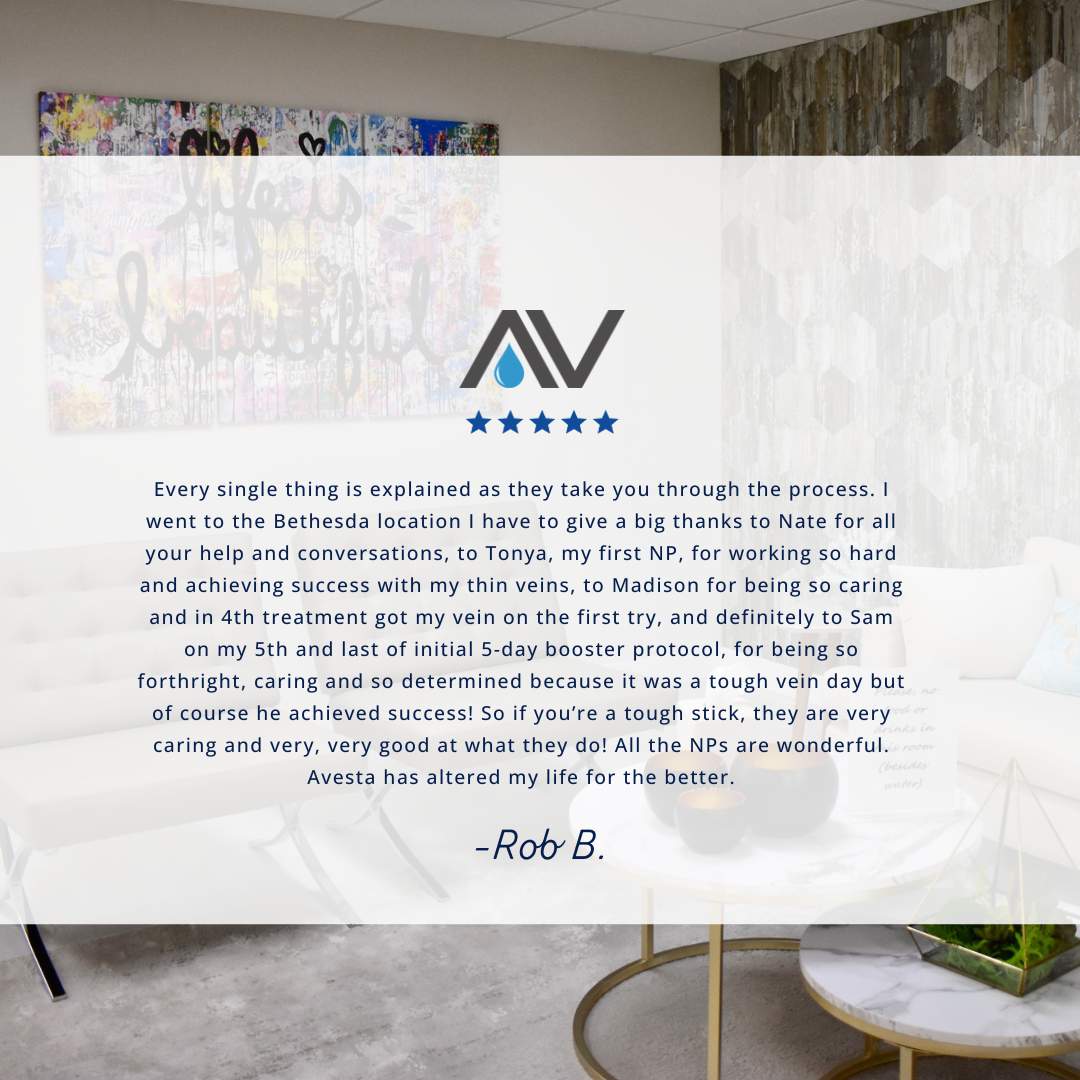 Rob B. patient testimonial for Avesta ketamine infusion clinic