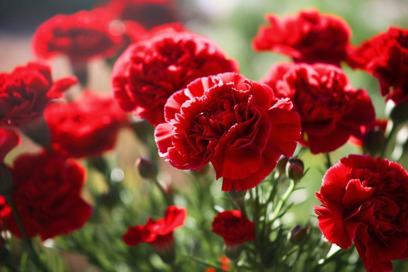 Red Carnations (Dianthus caryophyllus)