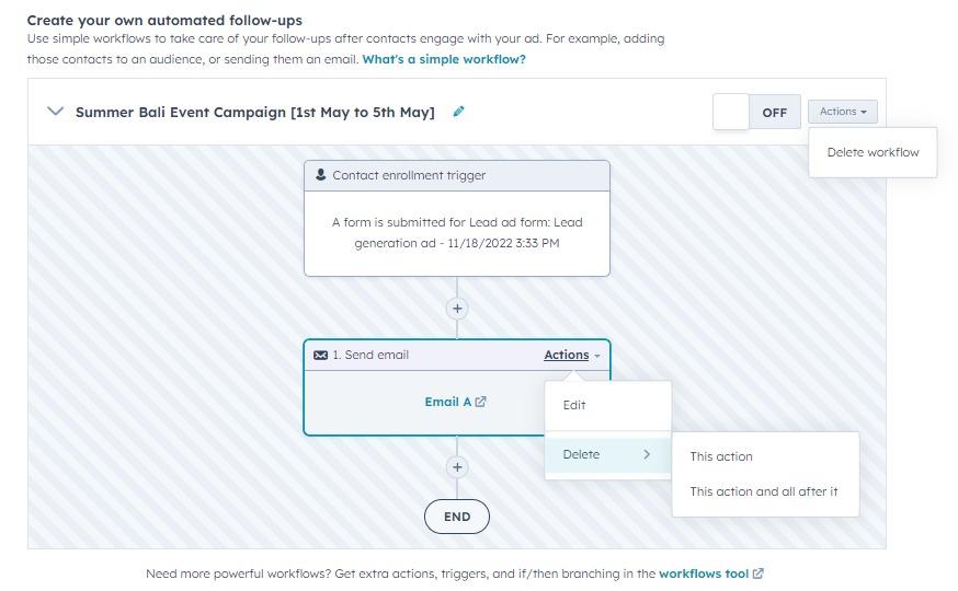 HubSpot 自動フォローアップ