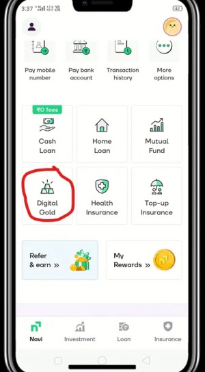 Navi app Digital Gold
