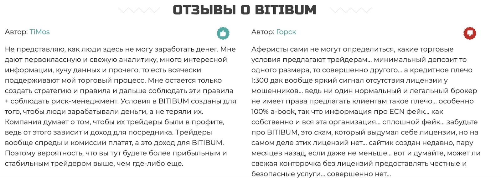 Bitibum: отзывы клиентов о работе компании в 2023 году