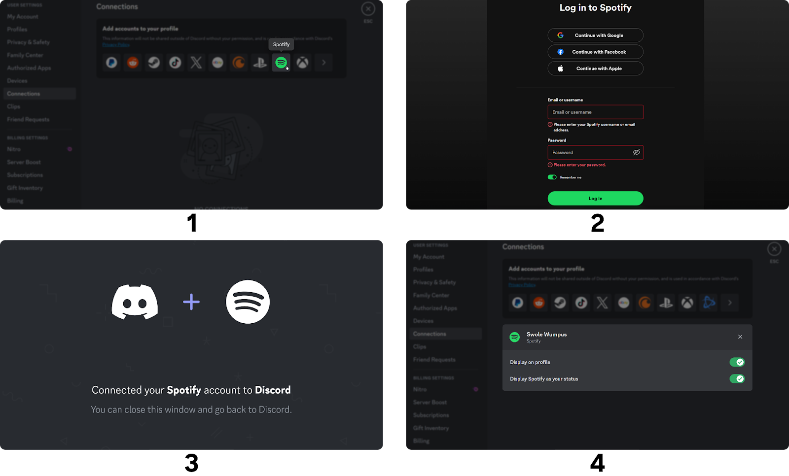 connect discord spotify