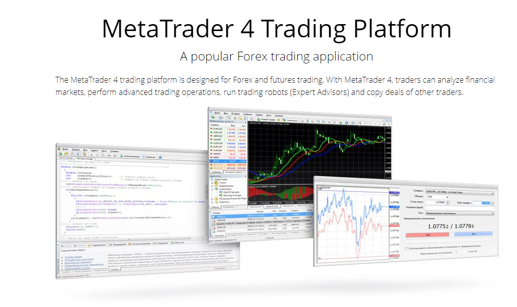 人気のある取引プラットフォーム MetaTrader 4