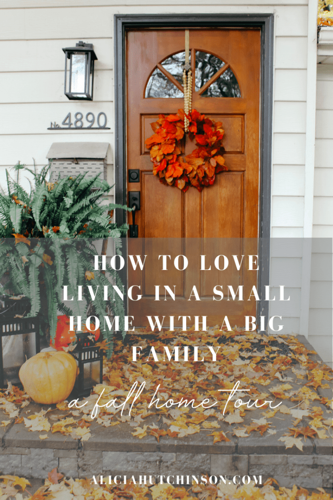 Want to see how a family of six gets cozy in their smaller-sized home? Here's a fall home tour with tips on smaller living and creating a cozy home. 