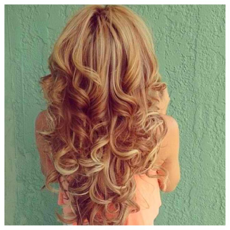 Long Curly Strawberry Blonde Hair