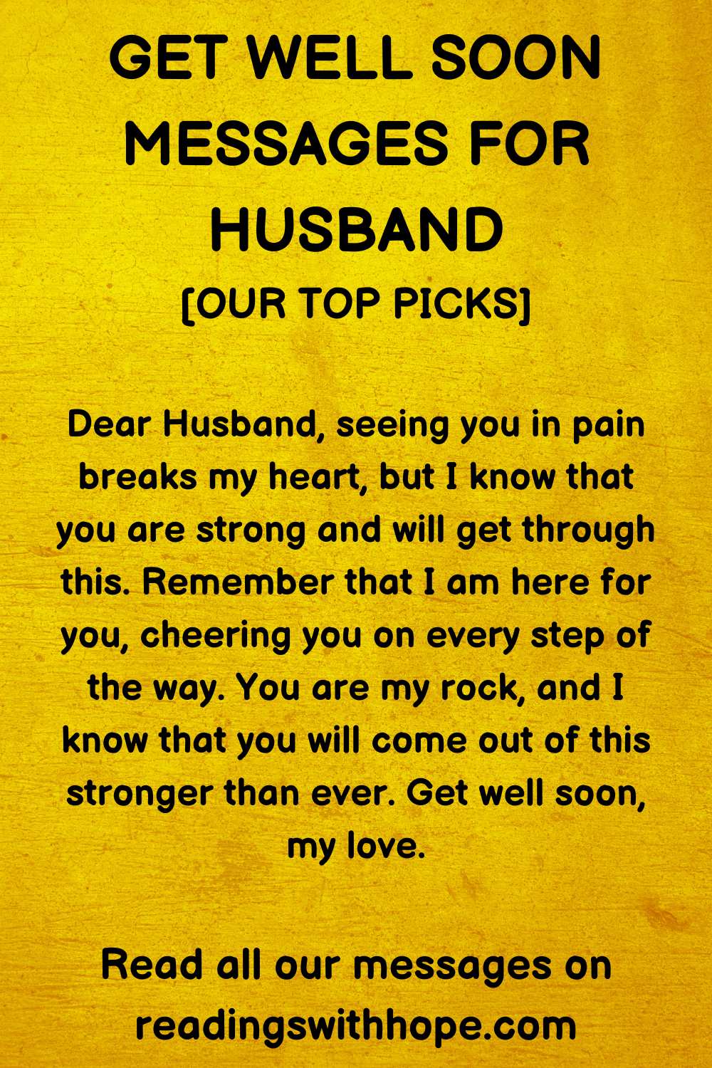 Get Well Soon Message for Husband
