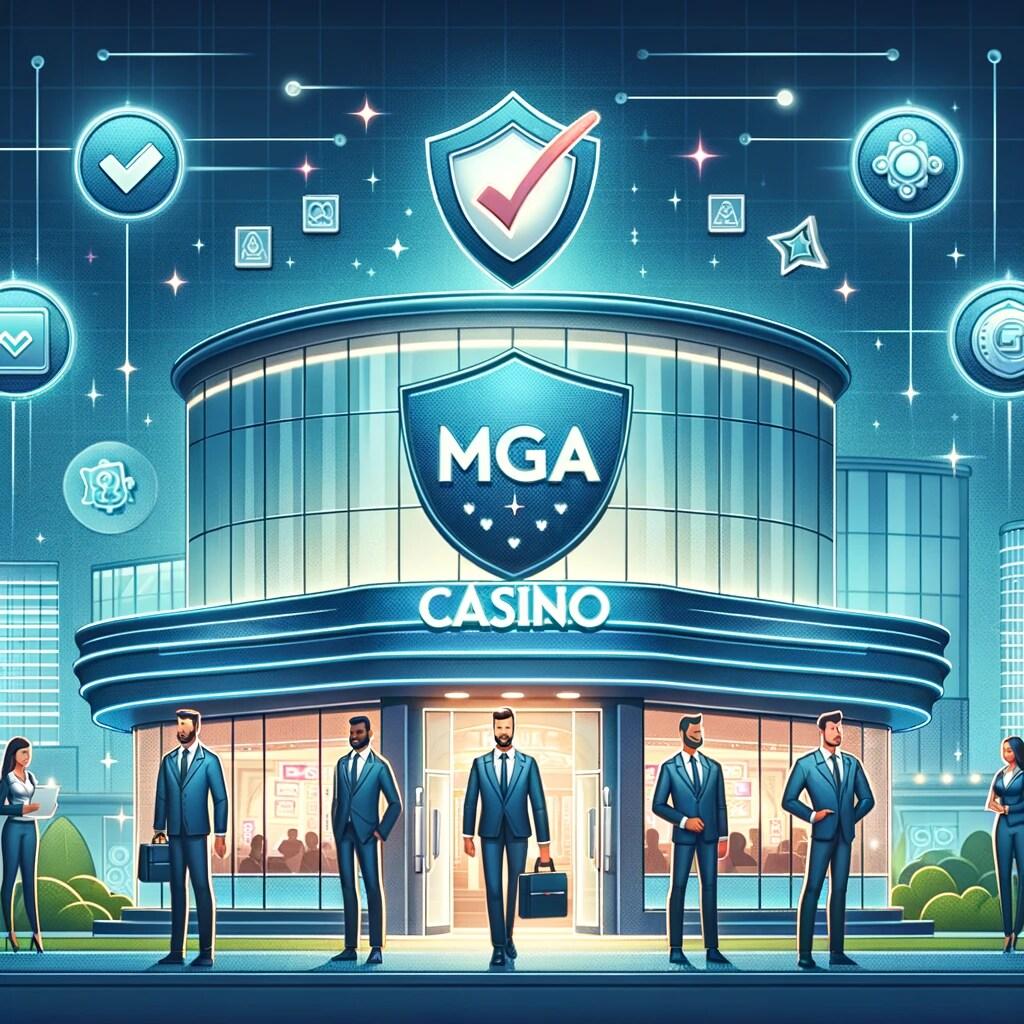 MGA Trusted Casinos, with a group of people standing in front of a building.